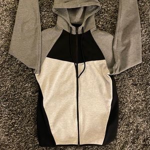 Womens Express Black Grey Sweat Suit Jacket Size XS